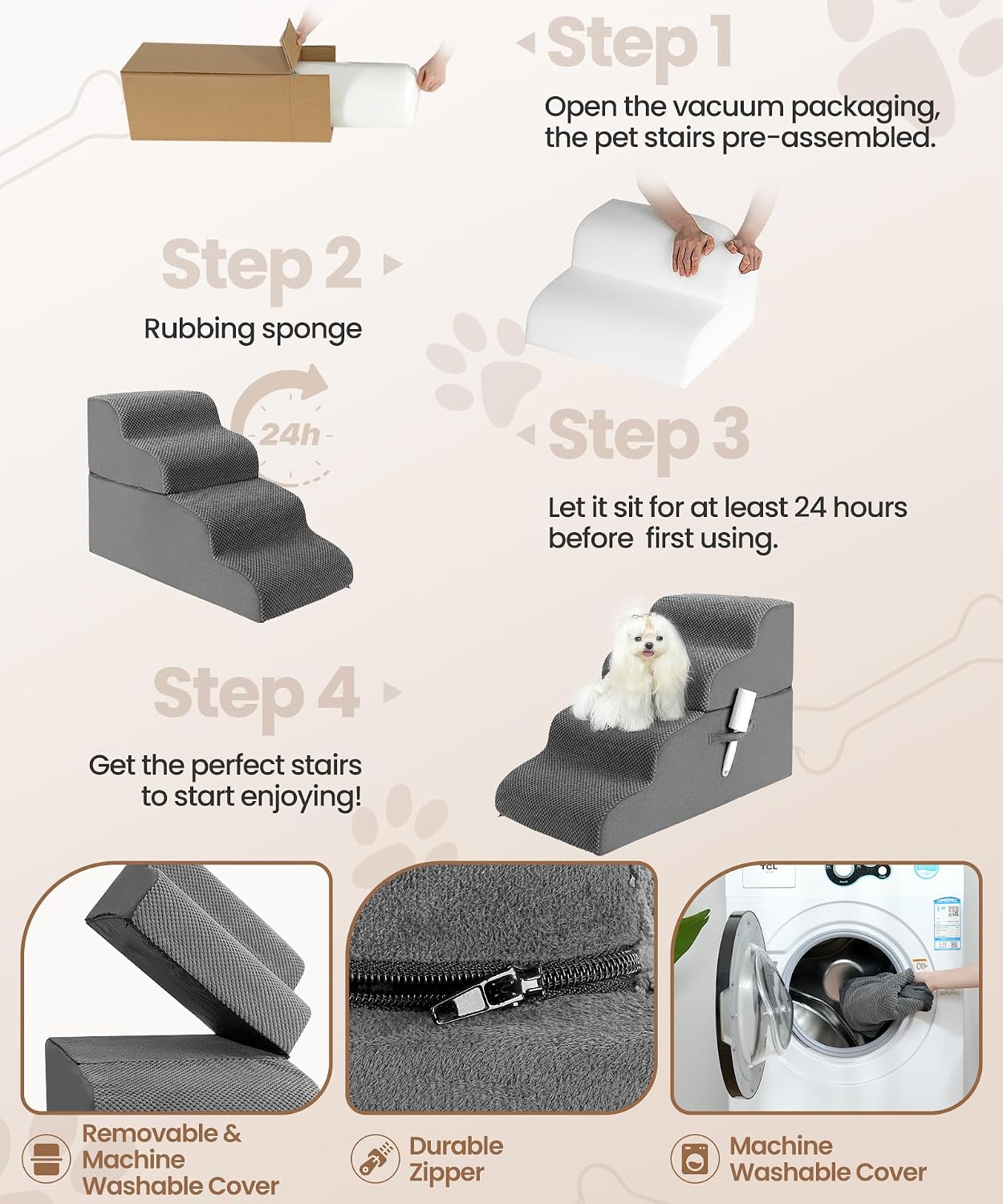 Non-Slip Dog Stairs